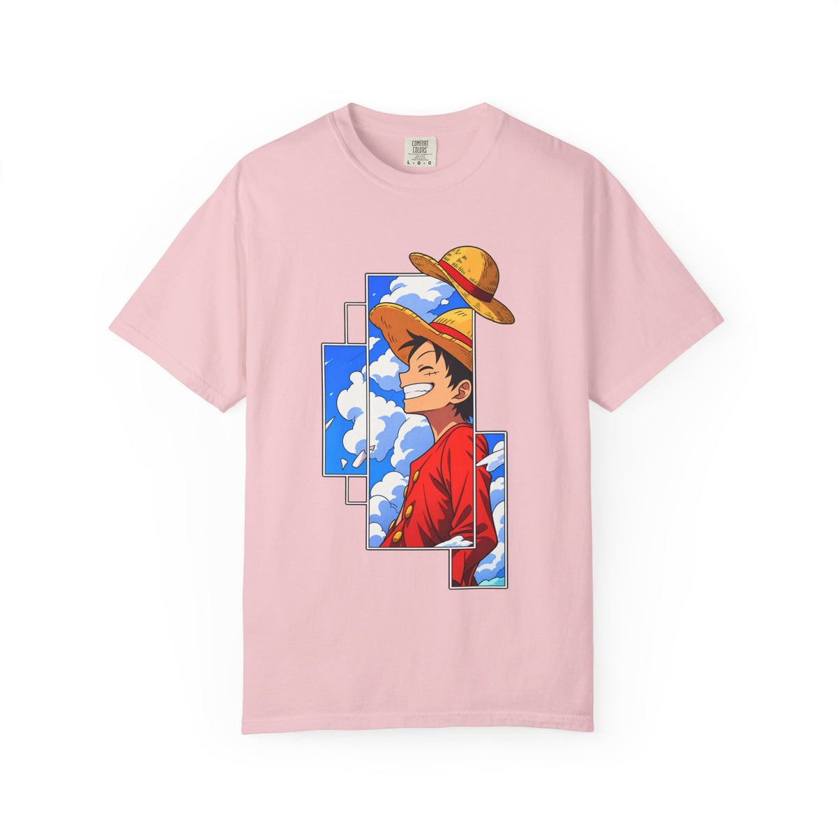 Anime Straw Hat Crew T-Shirt — Luffy Smiling Sky Graphic Tee