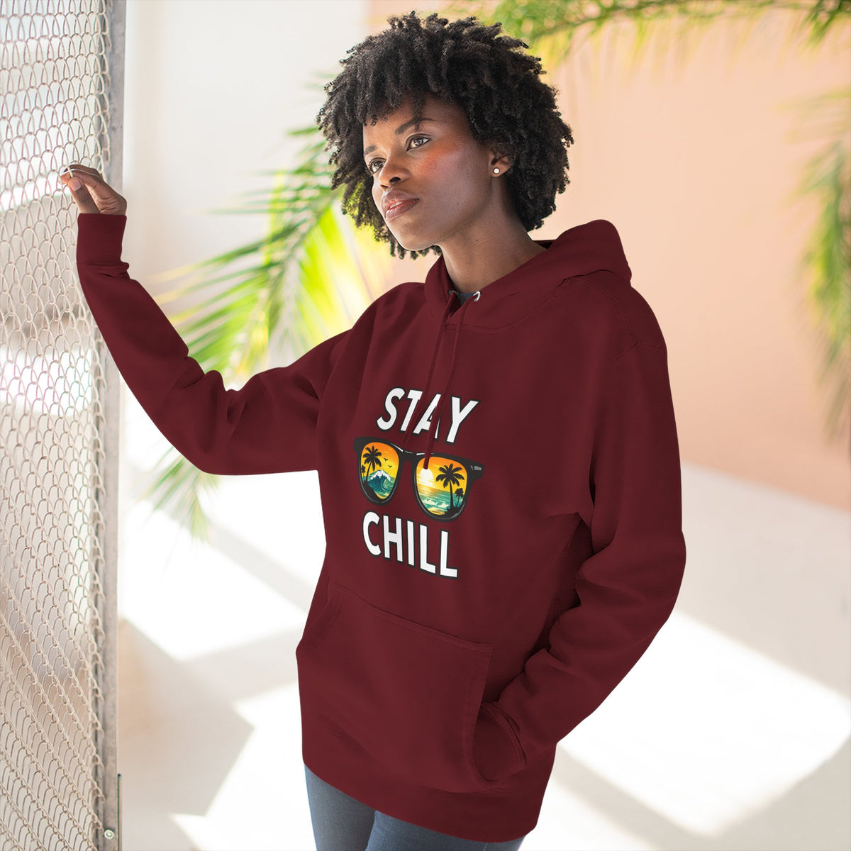 Stay Chill Sunglasses Hoodie — Casual Beach Vibe Pullover
