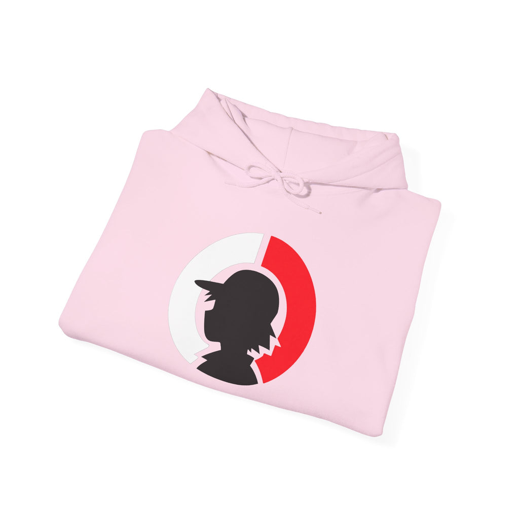 Detective Silhouette Hoodie – Minimal Red Moon Mystery Graphic