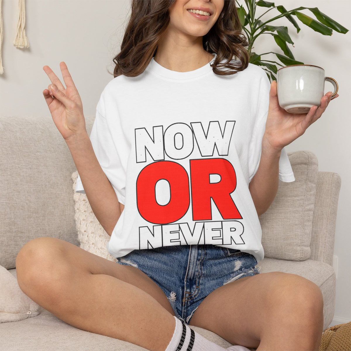 Now Or Never T-Shirt — Motivational Graphic Tee