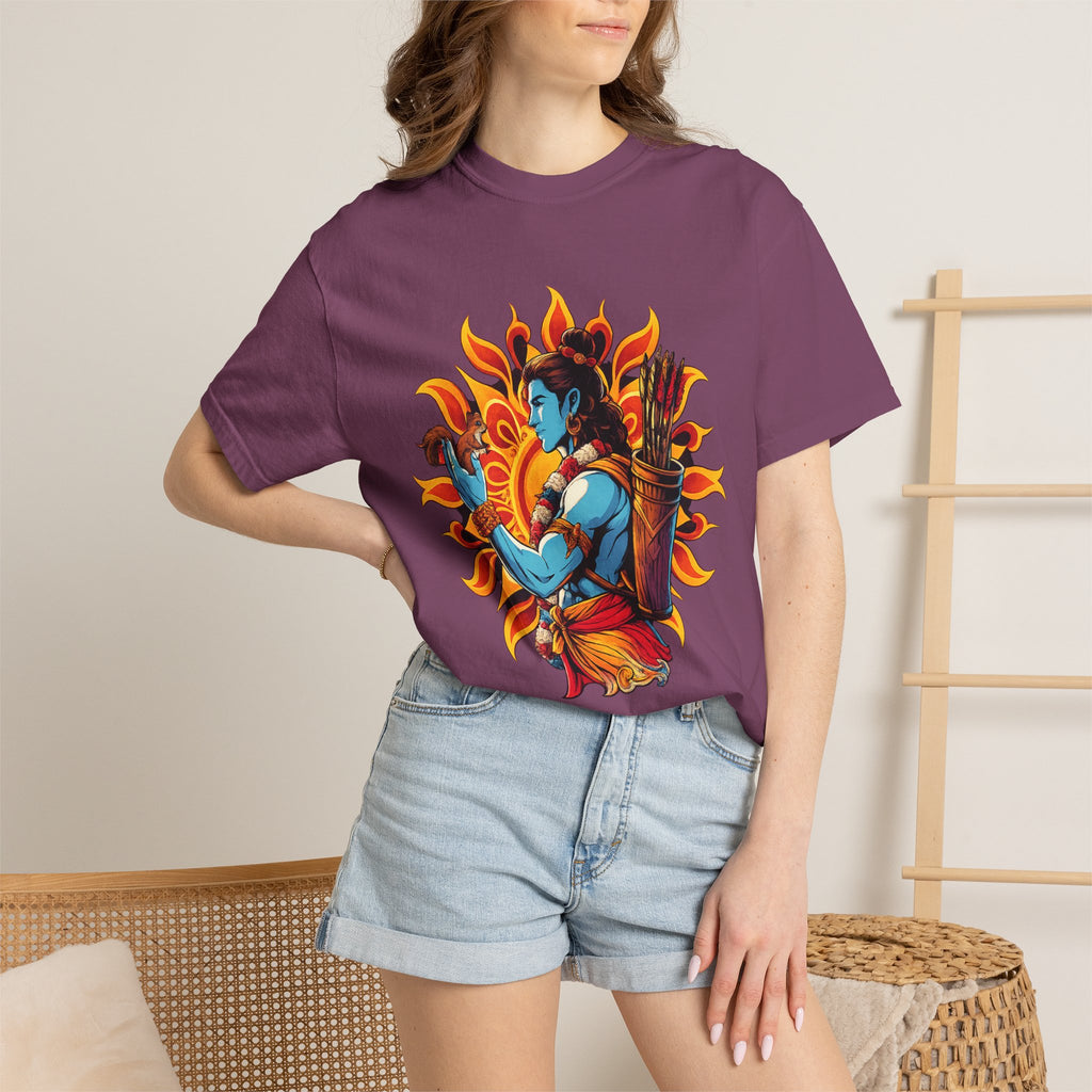 T-Shirt Ram Ji — Mythic Archer Illustration Tee (Sunburst Warrior Graphic)