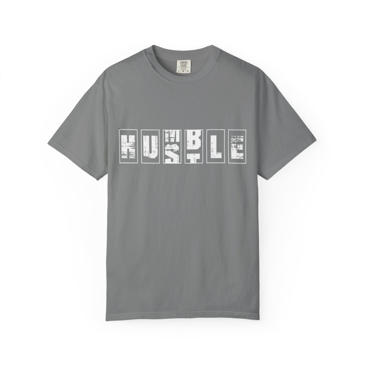 Hustle Block Letter T-Shirt — Vintage Graphic Tee with 'HUSTLE' Design
