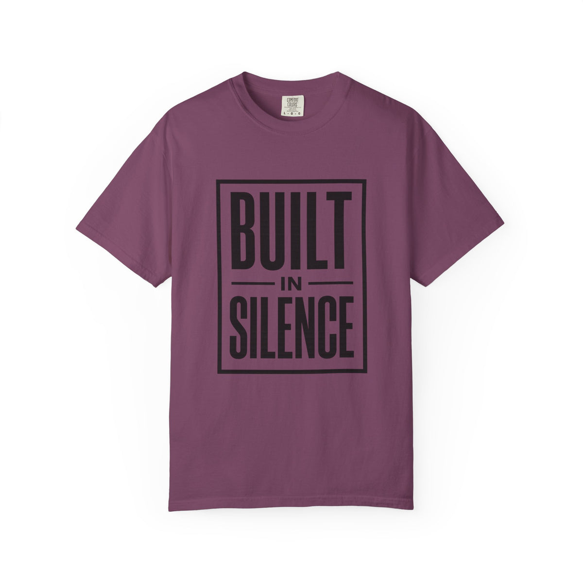 Built In Silence T-Shirt — Minimalist Bold Typography Tee