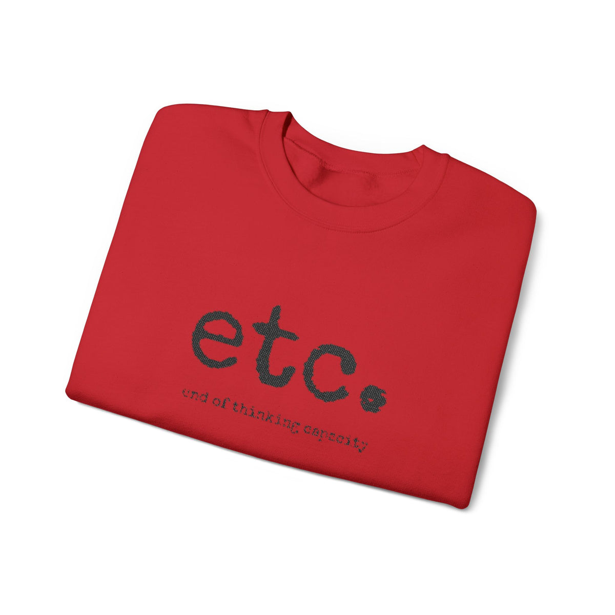 Crewneck Sweatshirt – Minimal 'etc.' Script Logo Casual Pullover