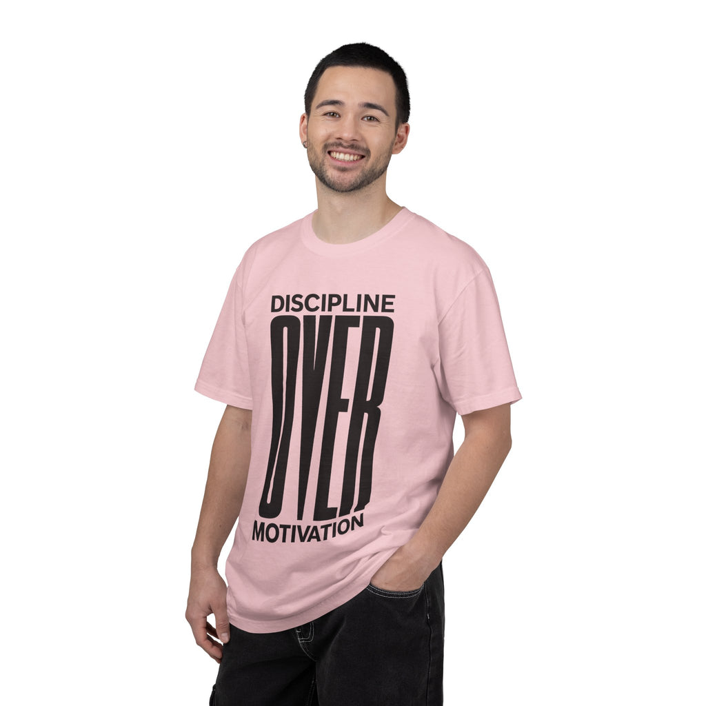 Discipline Over Motivation T-Shirt — Motivational Fitness Tee
