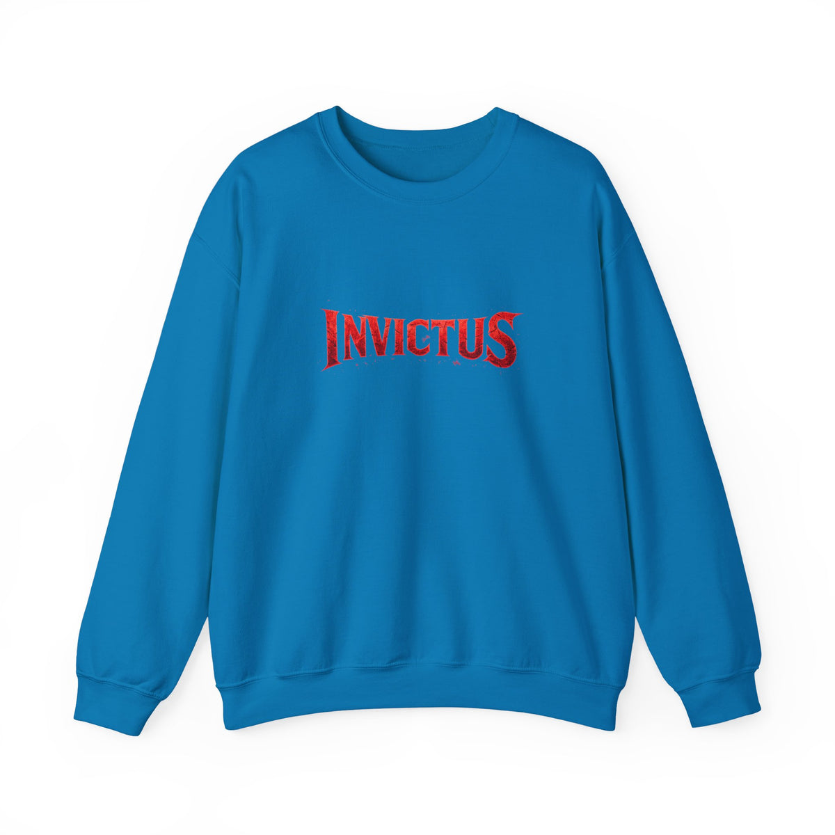 Invictus Crewneck Sweatshirt — Bold Red Script Pullover