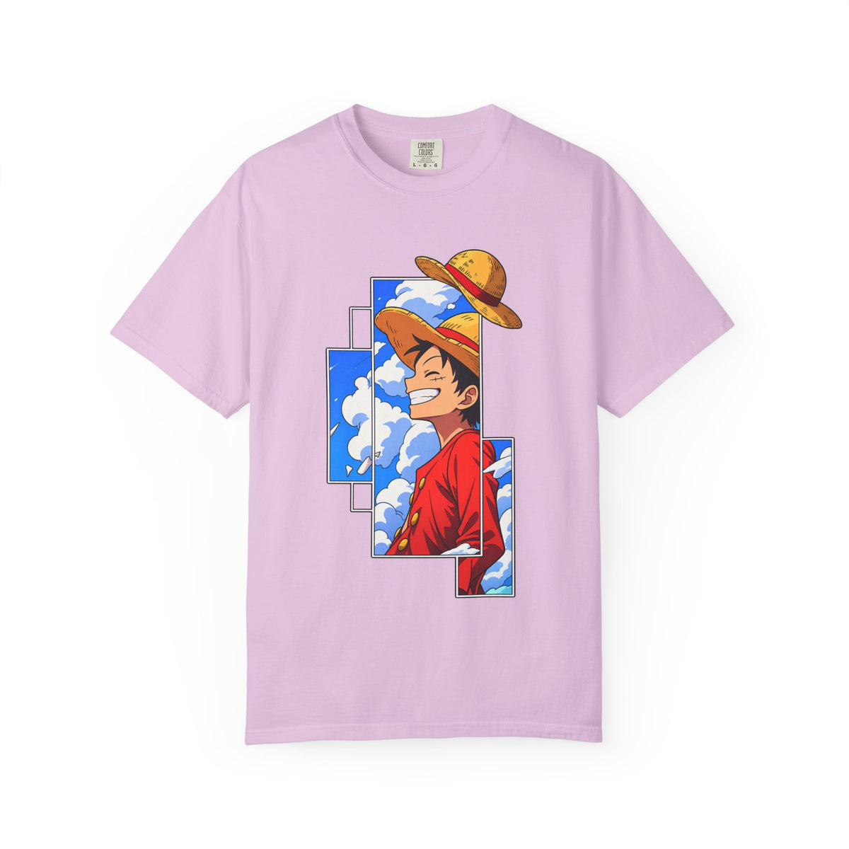 Anime Straw Hat Crew T-Shirt — Luffy Smiling Sky Graphic Tee