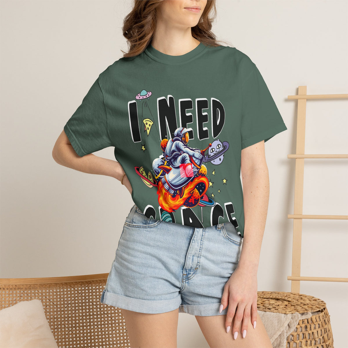 I Need Space T-Shirt — Funny Space Cartoon Astronaut Tee