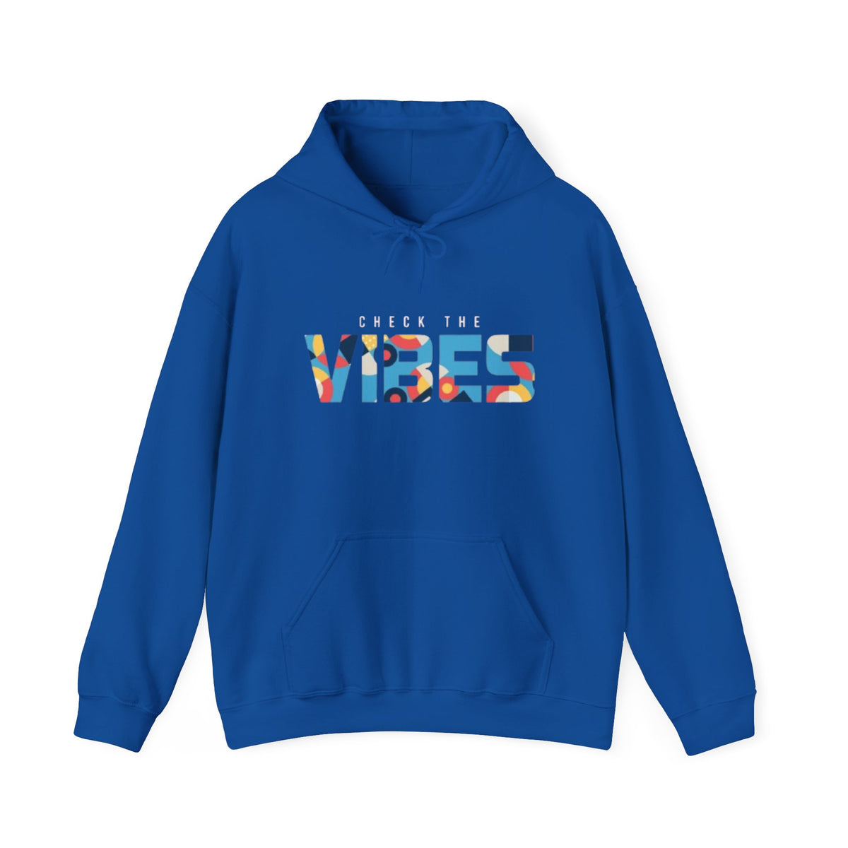 Check The Vibes Hoodie – Colorful Retro Graphic Pullover