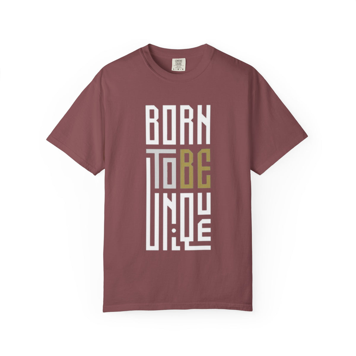 T-Shirt — "Born To Be Untile" Bold Vertical Typography Tee