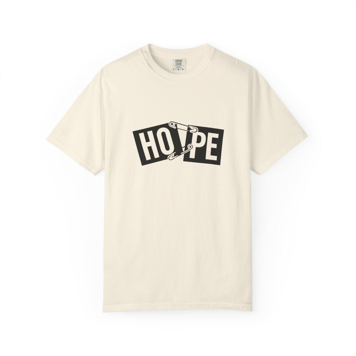 Hope Safety Pin T-Shirt — Graphic 'HOPE' Design