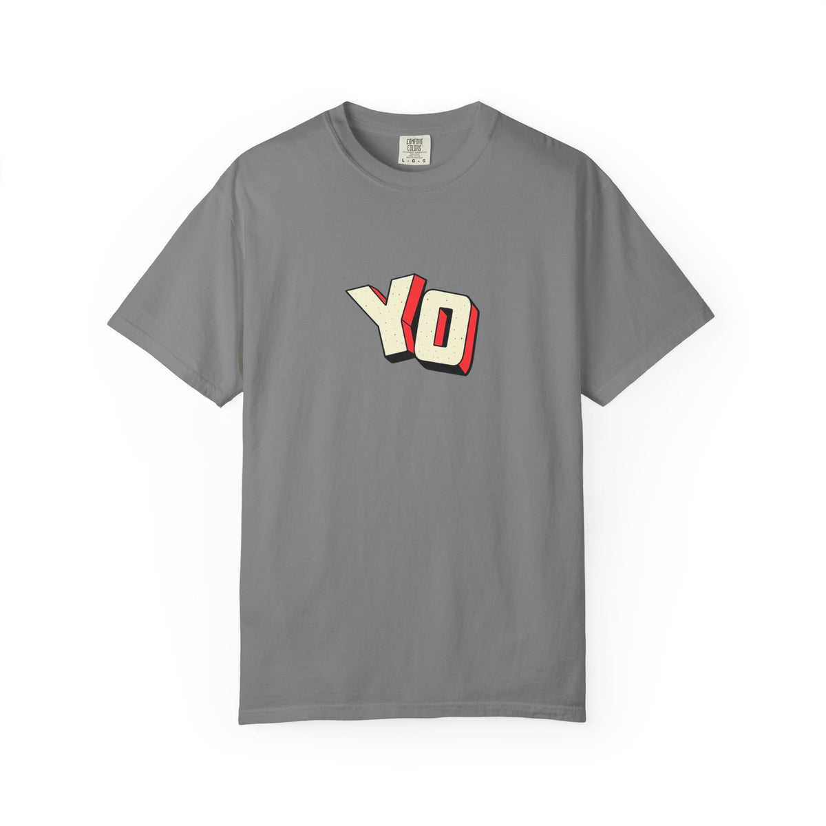 Yo Graphic T-Shirt — Retro 3D Lettering Tee
