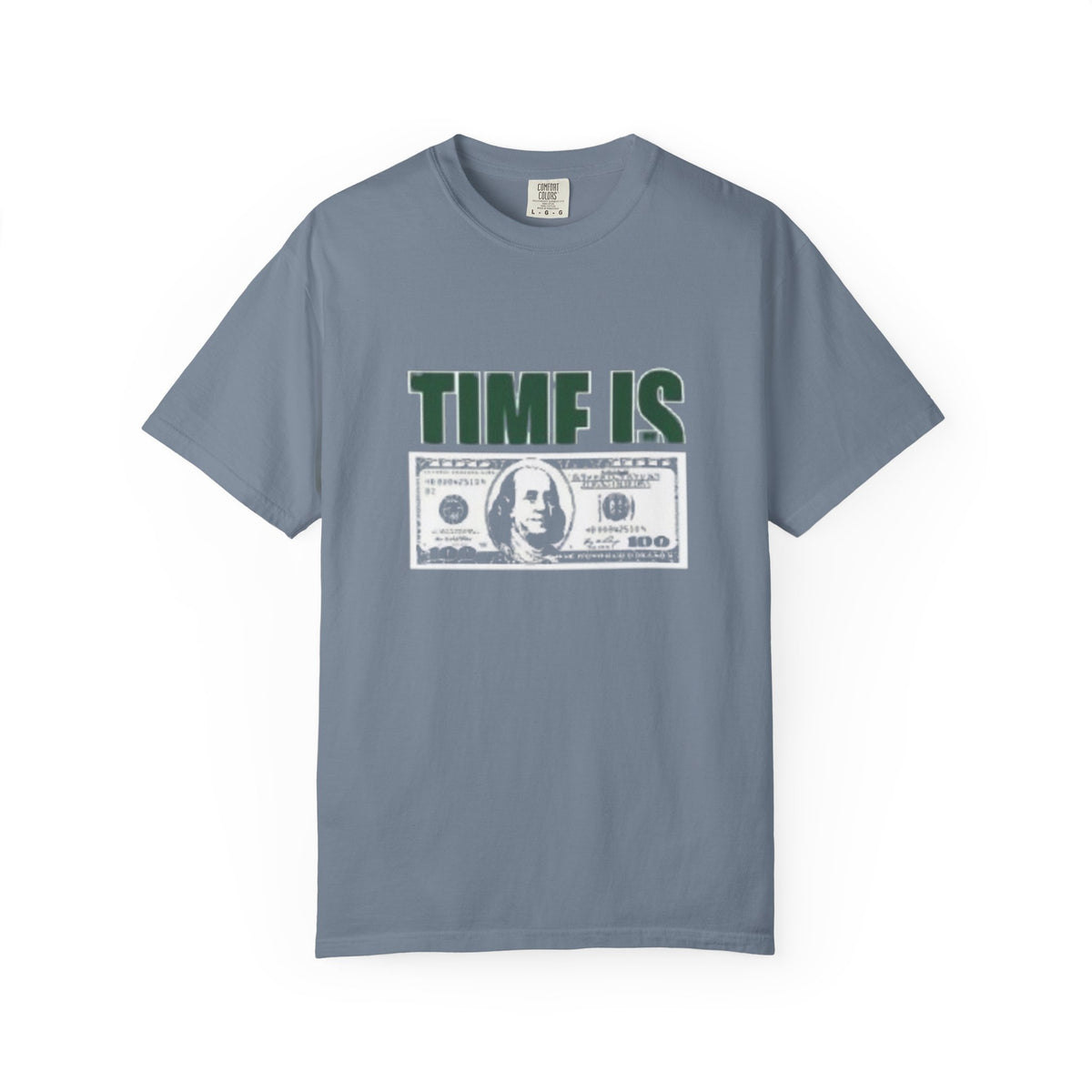 Money Vibe T-Shirt — "TIME IS" Graphic Dollar Bill Tee