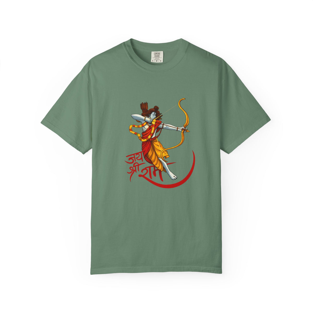 Ram Archer T-Shirt with ‘Jai Shri Ram’ Hindi Script — Hindu Festival & Devotional Tee
