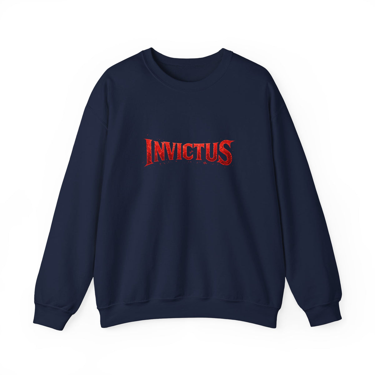 Invictus Crewneck Sweatshirt — Bold Red Script Pullover