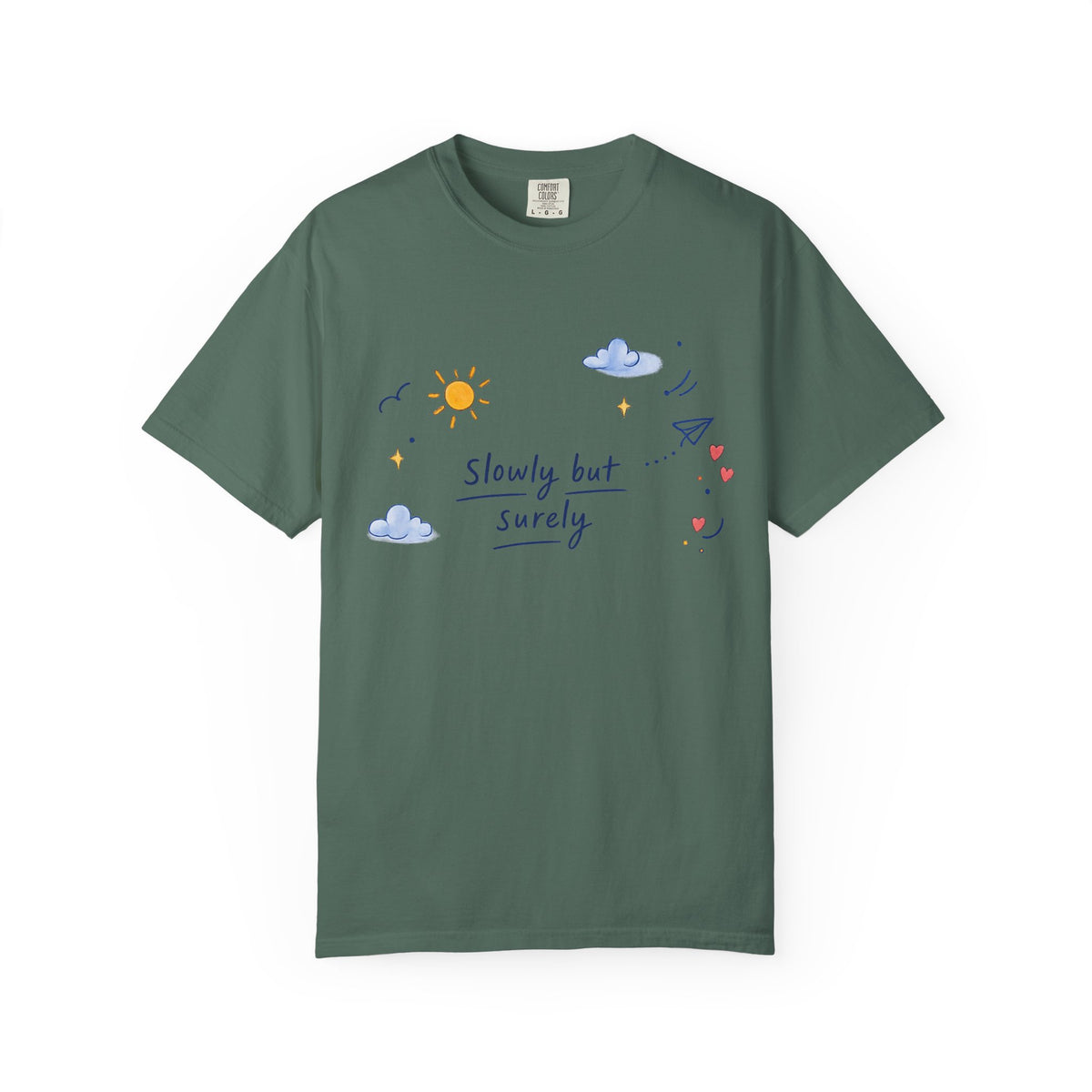 T-Shirt — "Slowly but Surely" Cute Doodle Graphic Tee