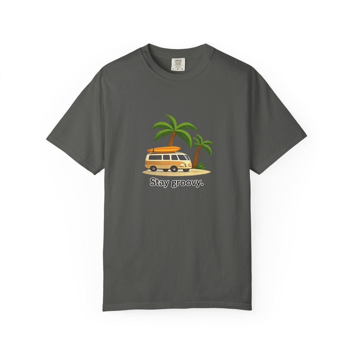 Vintage Surf Van T-Shirt – "Stay Groovy" Retro Beach Tee