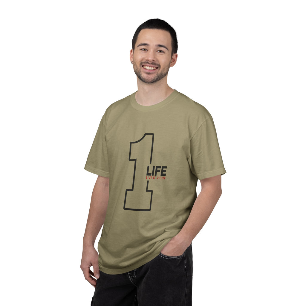 1 Life "Live It Right" T-Shirt — Minimalist Motivational Tee