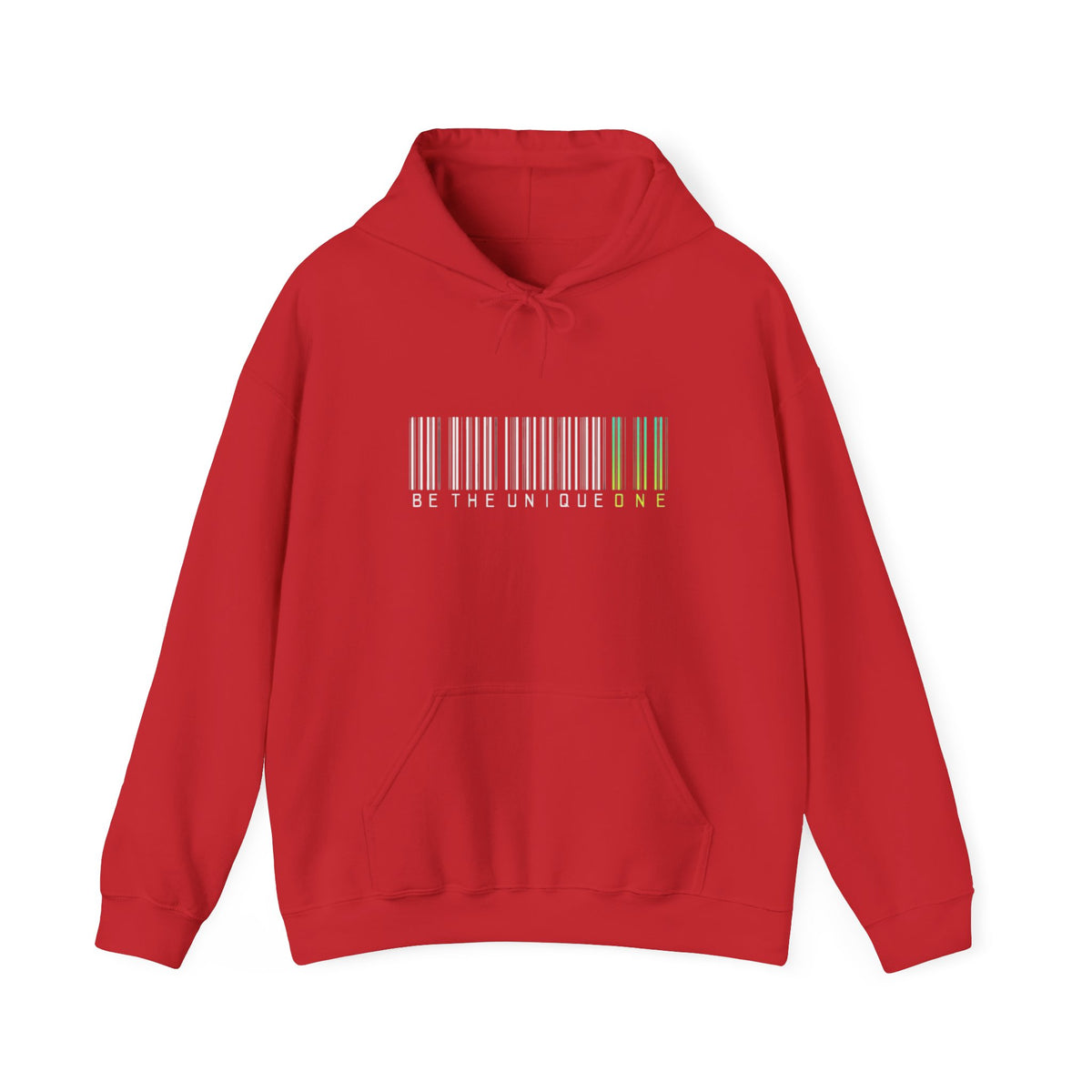 Unique One Barcode Hoodie — "Be the Unique One" Graphic Pullover