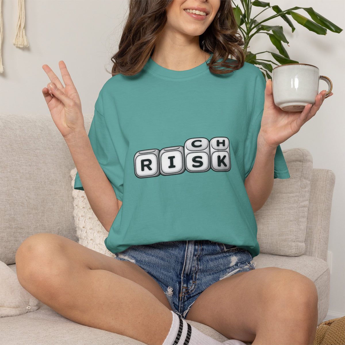 T-Shirt — 'RISK' Dice Block Graphic Tee