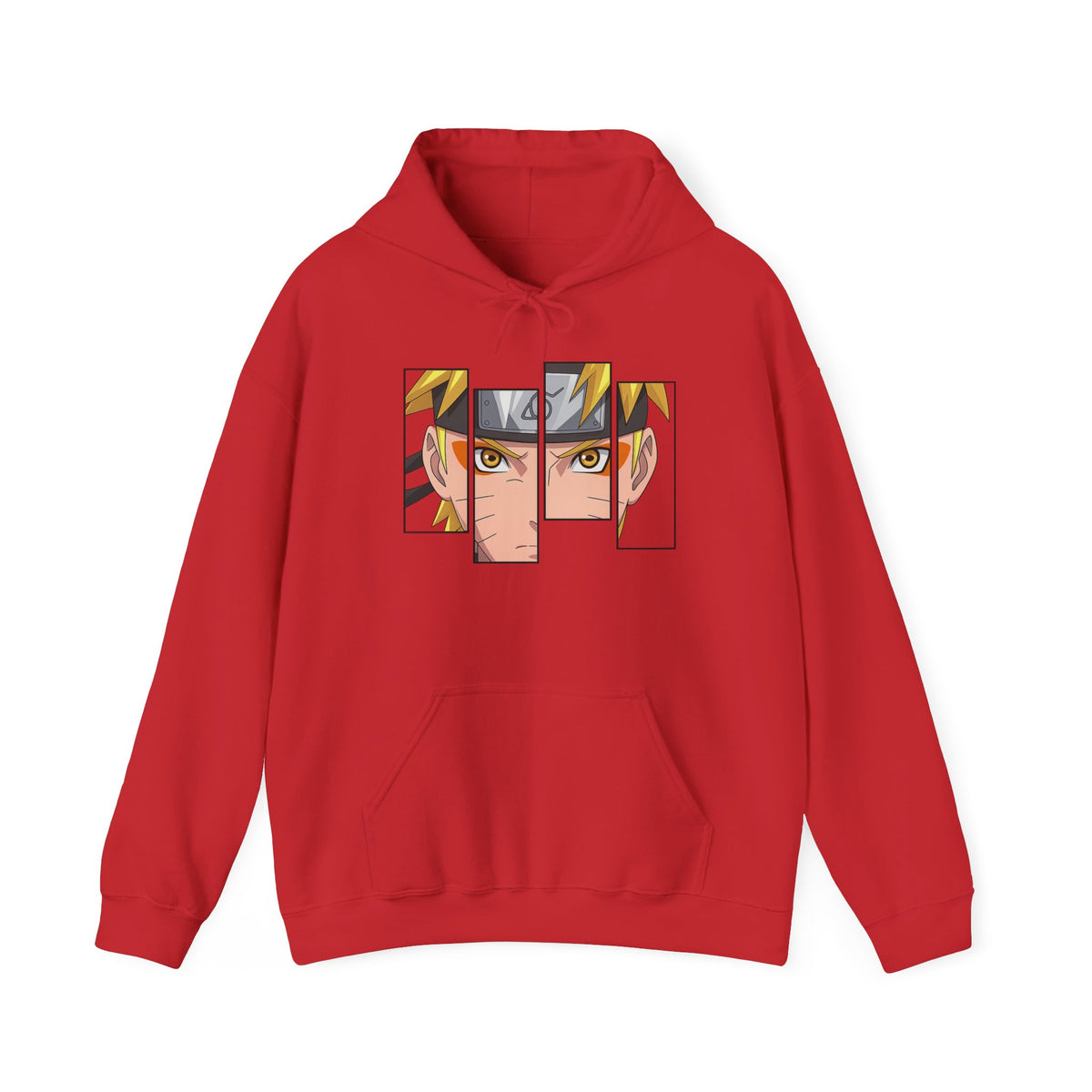 Anime Eyes Split-Panel Hoodie
