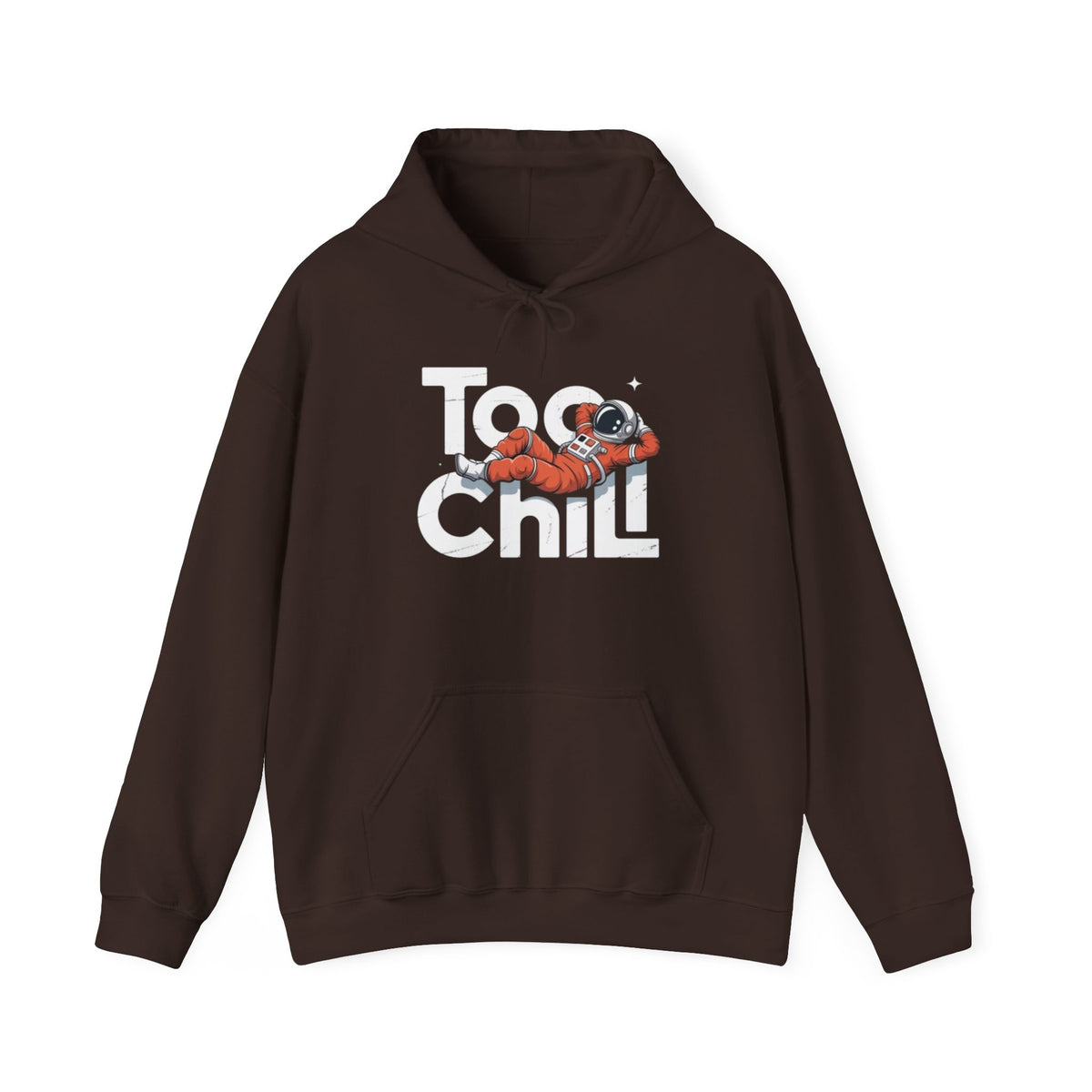 Too Chill Astronaut Hoodie — Retro Space Graphic Pullover