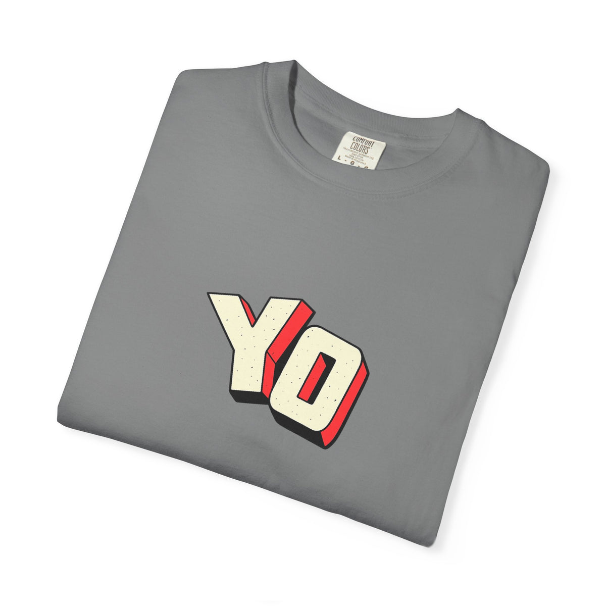 Yo Graphic T-Shirt — Retro 3D Lettering Tee