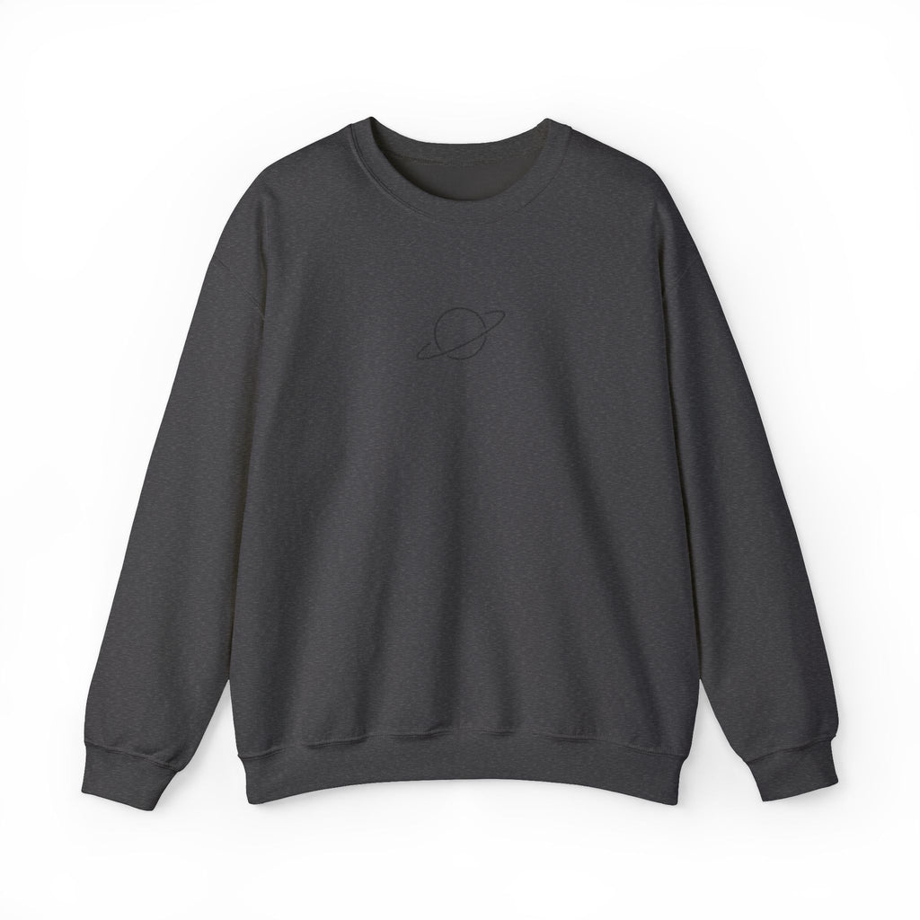 Minimal Planet Crewneck Sweatshirt Embroidered