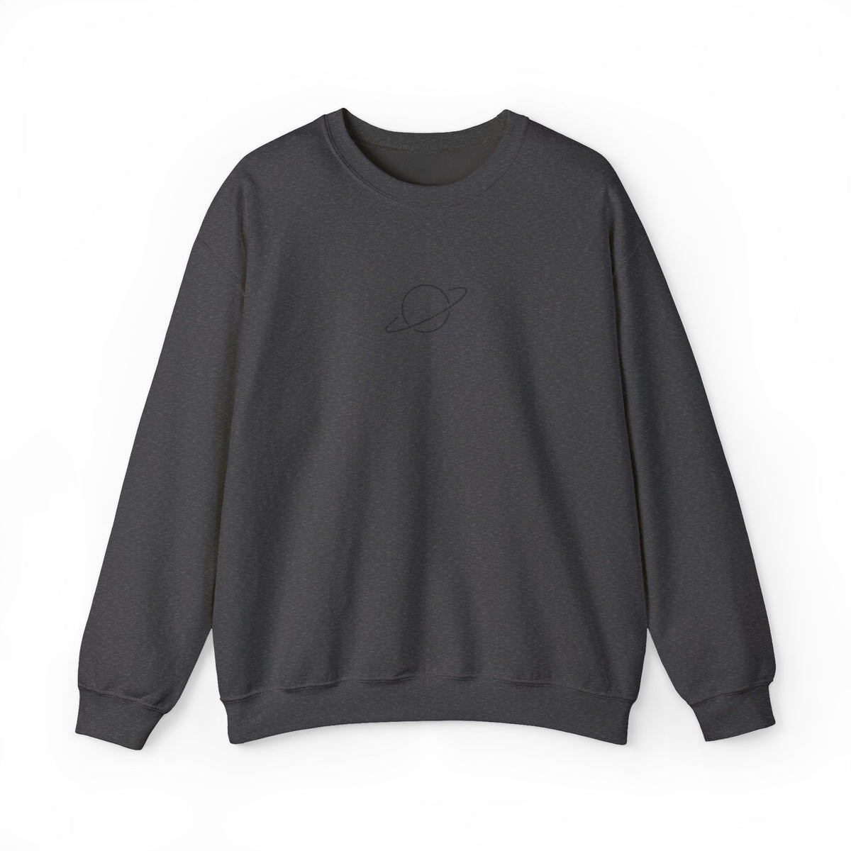 Minimal Planet Crewneck Sweatshirt Embroidered