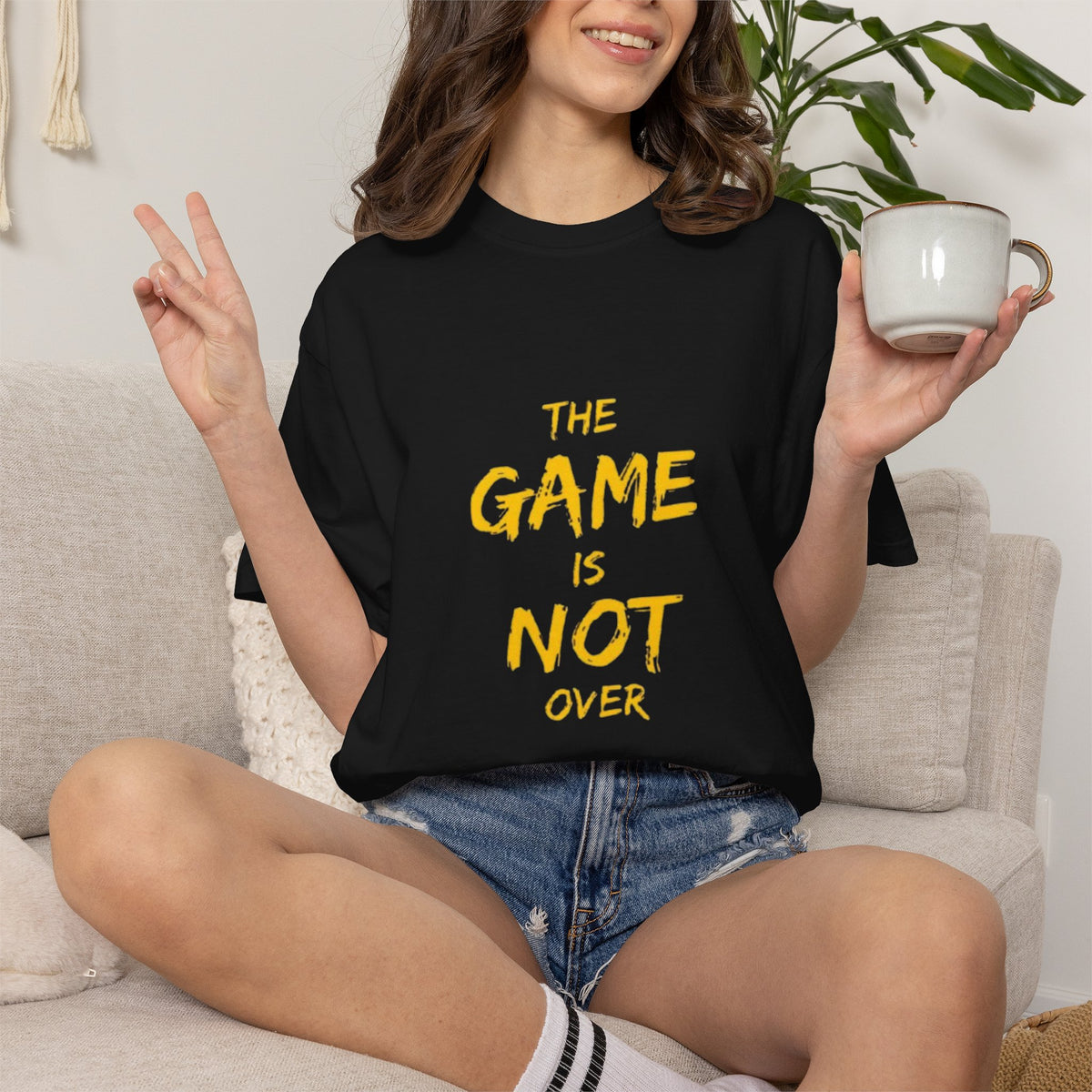 T-Shirt — “The Game Is Not Over” Motivational Graphic Tee