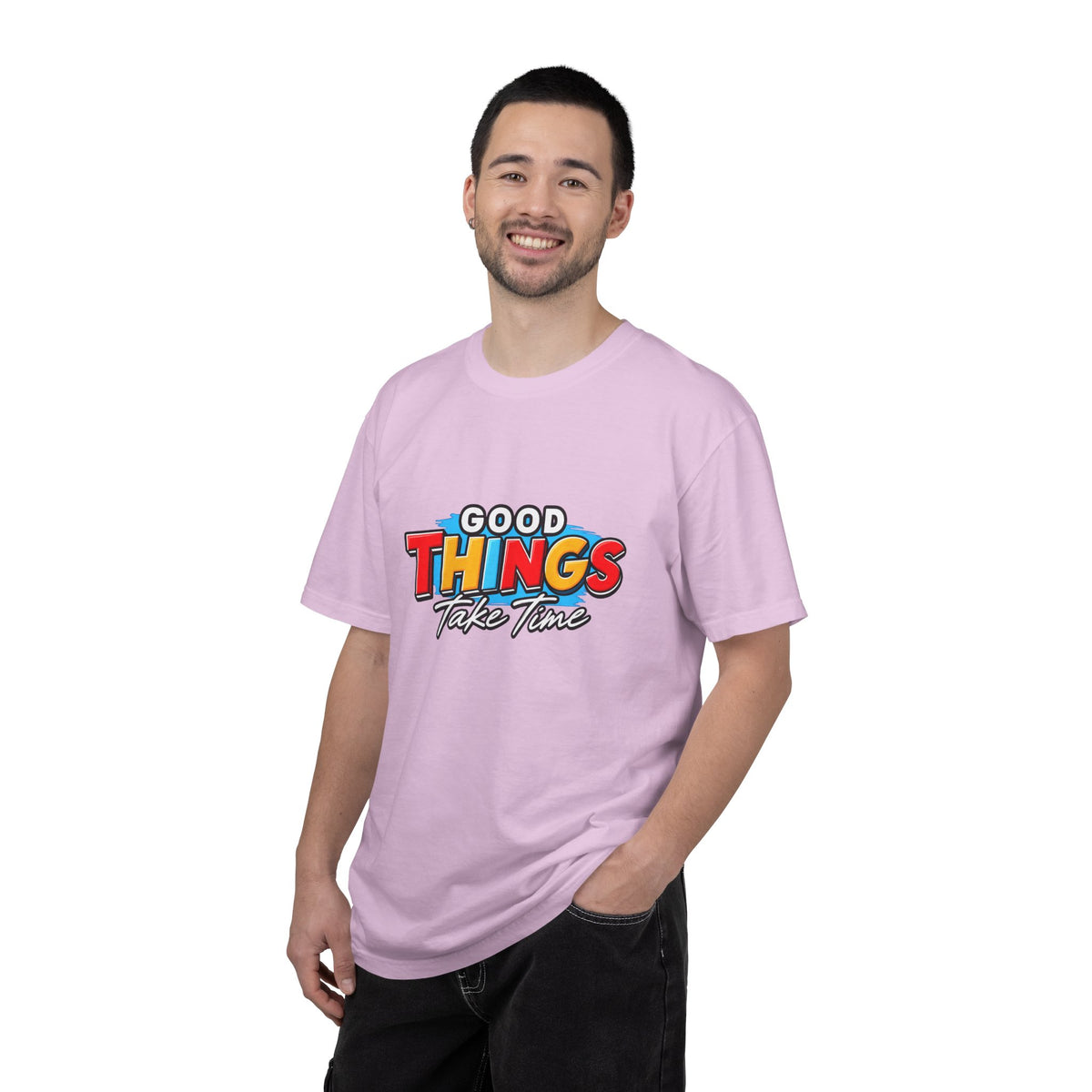T-Shirt — "Good Things Take Time" Retro Graphic Tee
