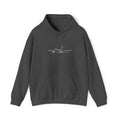 Airplane Silhouette Embroidered Hoodie — Minimal Flight Crew & Aviation Gift