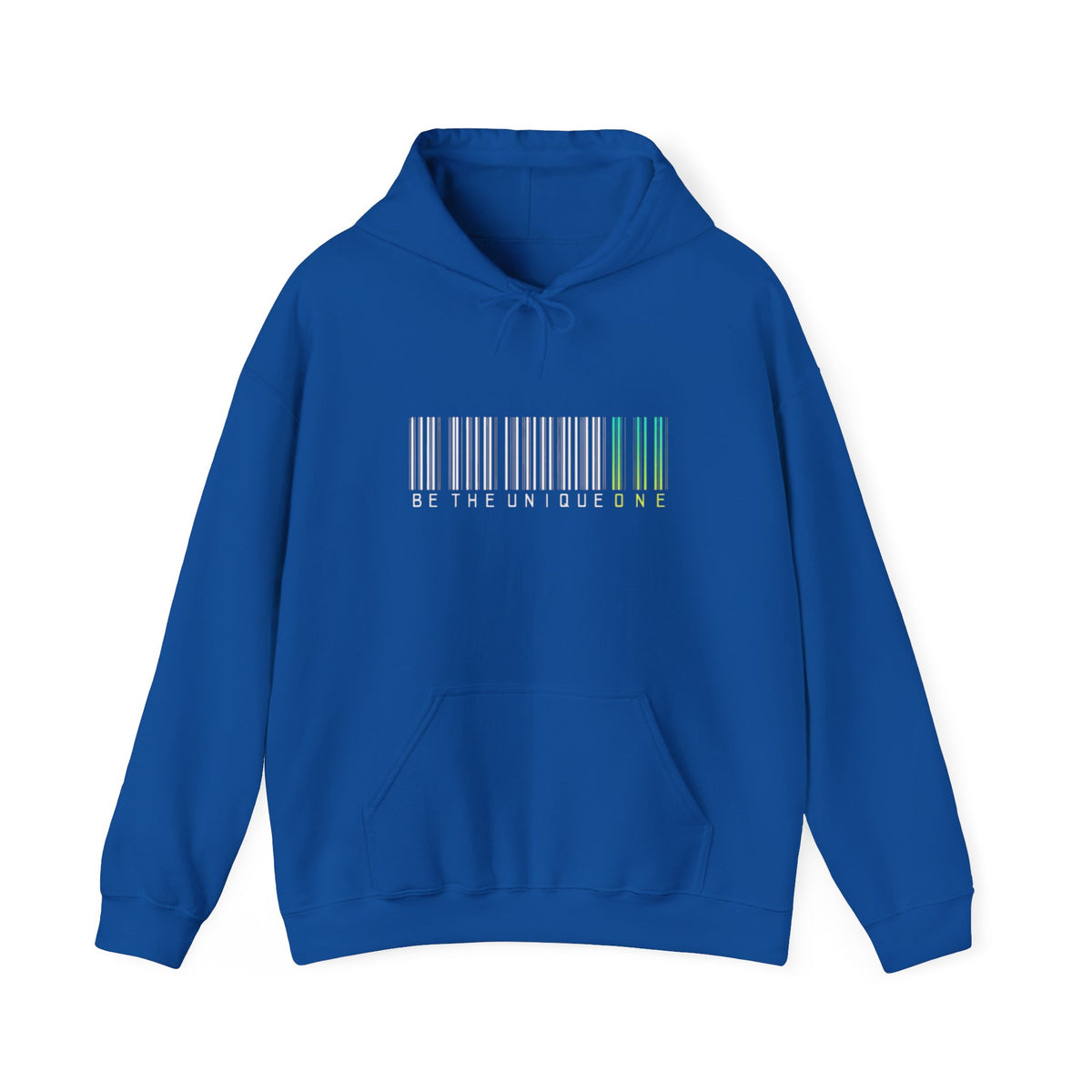 Unique One Barcode Hoodie — "Be the Unique One" Graphic Pullover