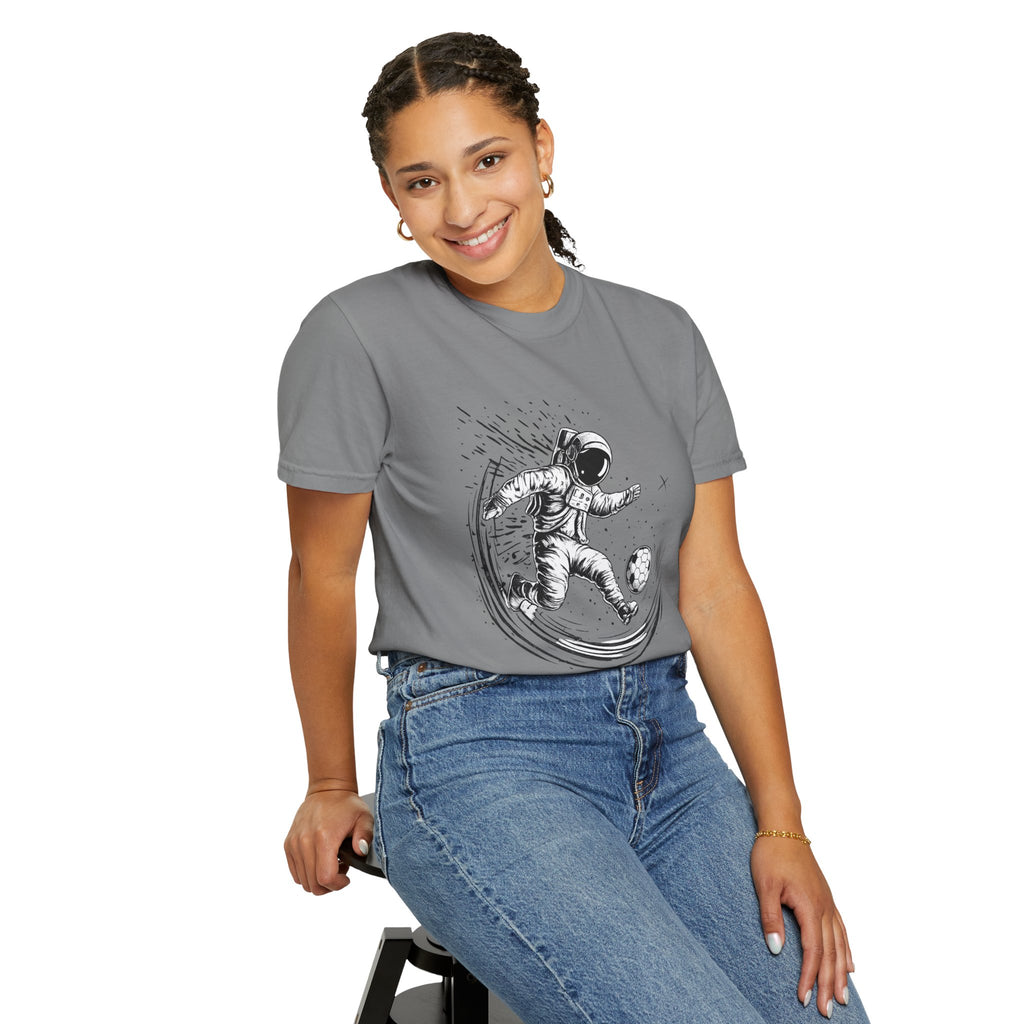 Astronaut Soccer T-Shirt — Space Football Graphic Tee