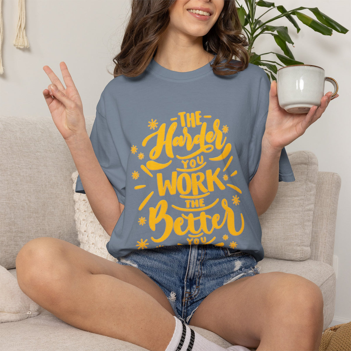 Motivational T-Shirt — "The Harder You Work The Better You Get" Graphic Tee