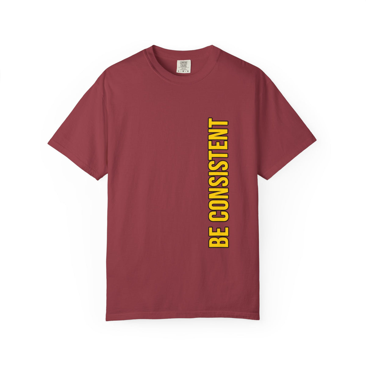 Be Consistent Vertical Graphic T-Shirt — Motivational Fitness Tee