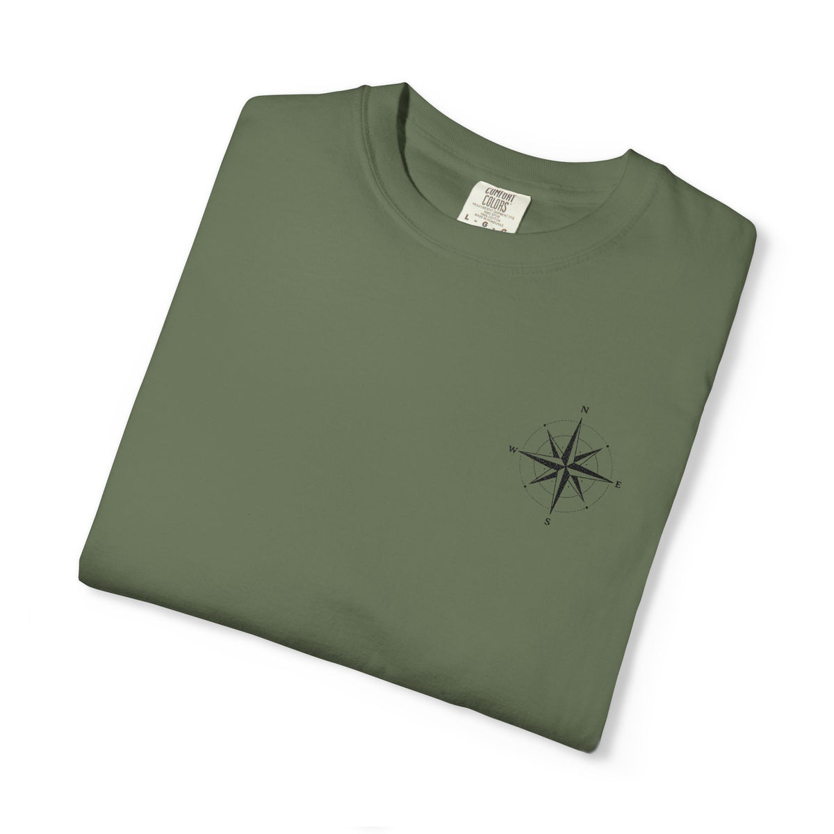 Compass Rose Pocket T-Shirt — Minimal Nautical Graphic Tee