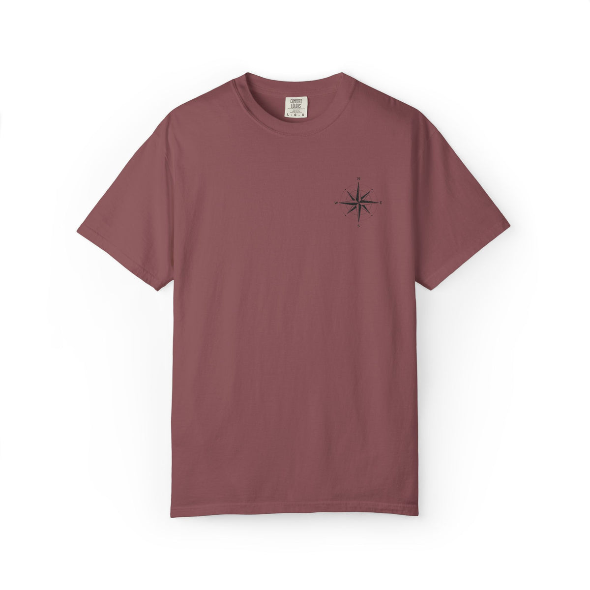 Compass Rose Pocket T-Shirt — Minimal Nautical Graphic Tee