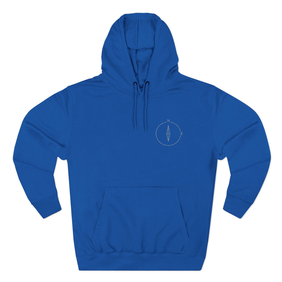 Minimal Compass Hoodie — Small Chest Compass Graphic Pullover