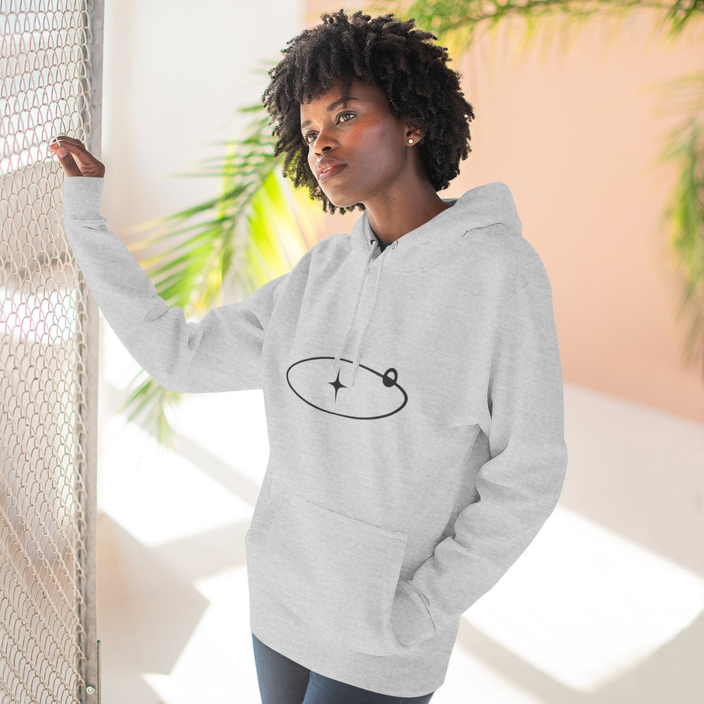 Minimal Orbit Hoodie — Simple Space Graphic Pullover