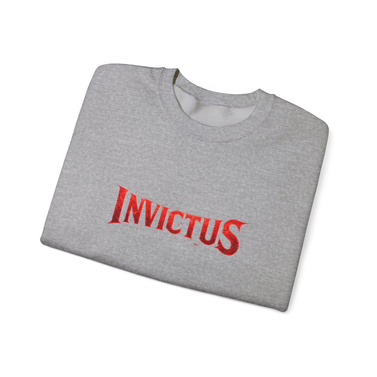 Invictus Crewneck Sweatshirt — Bold Red Script Pullover