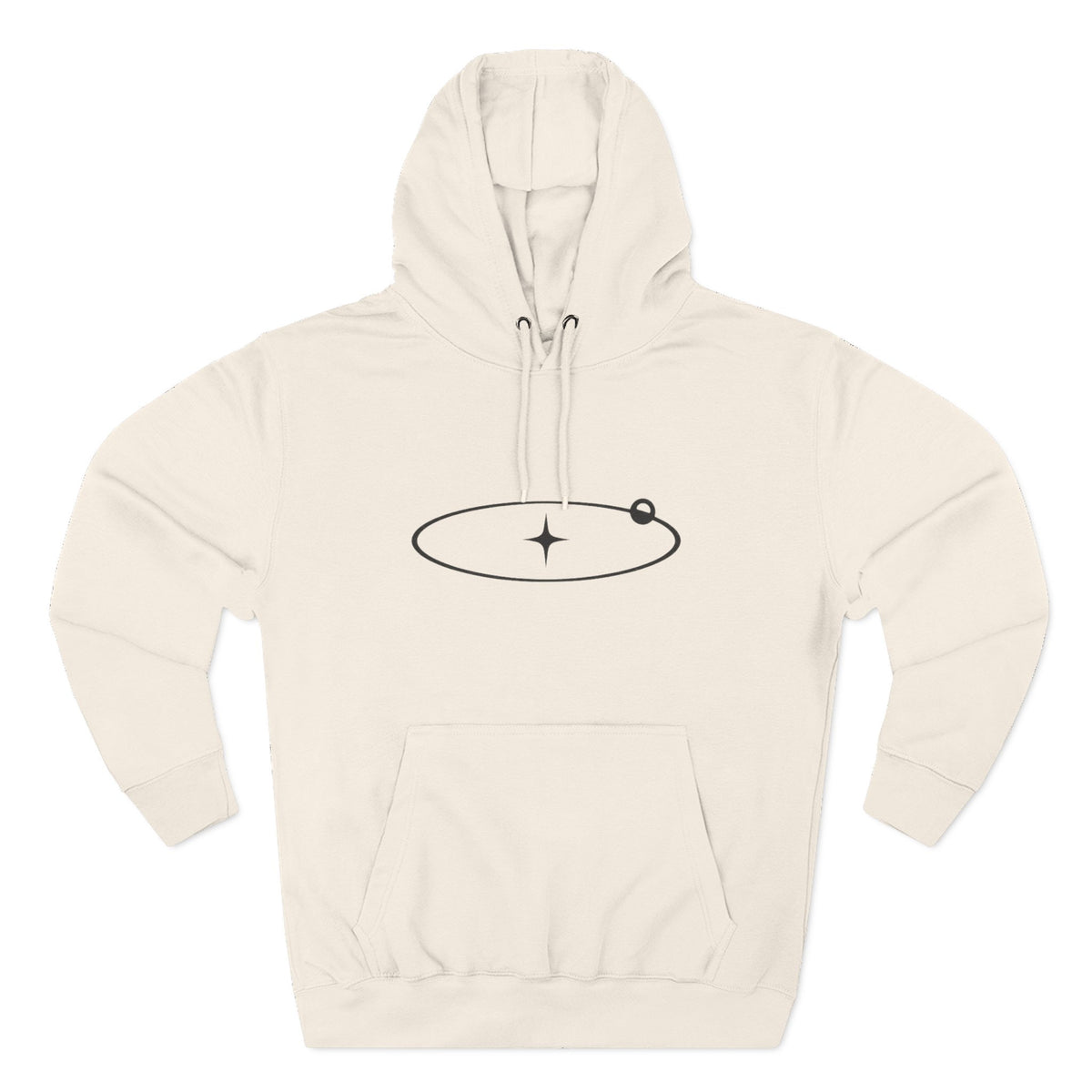 Minimal Orbit Hoodie — Simple Space Graphic Pullover