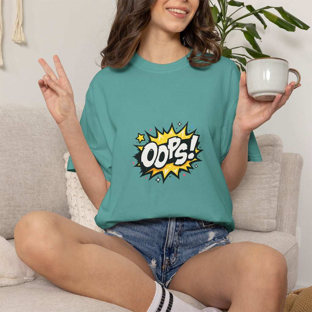 Oops! Comic Graphic T-Shirt — Retro Pop Art Tee