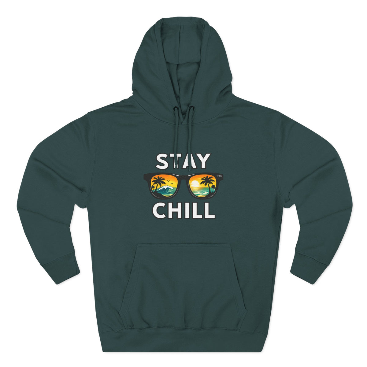 Stay Chill Sunglasses Hoodie — Casual Beach Vibe Pullover