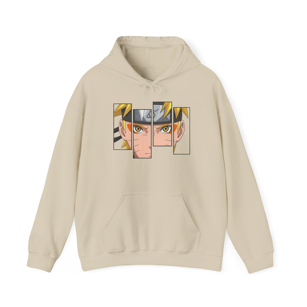 Anime Eyes Split-Panel Hoodie