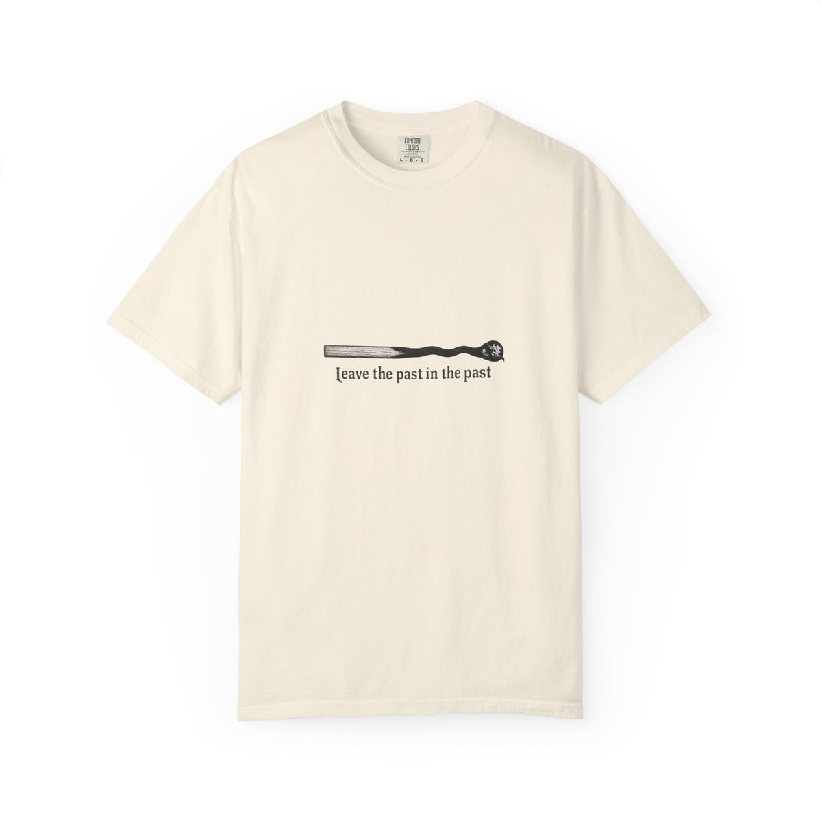 T-Shirt — Minimal Smoking Pipe Graphic “Leave the Past in the Past”