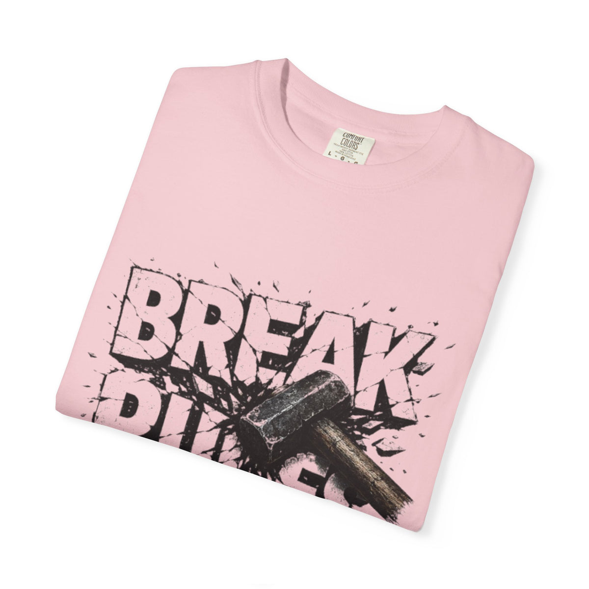 Break Rules T-Shirt — Graphic 'Break Rules' Design with Hammer