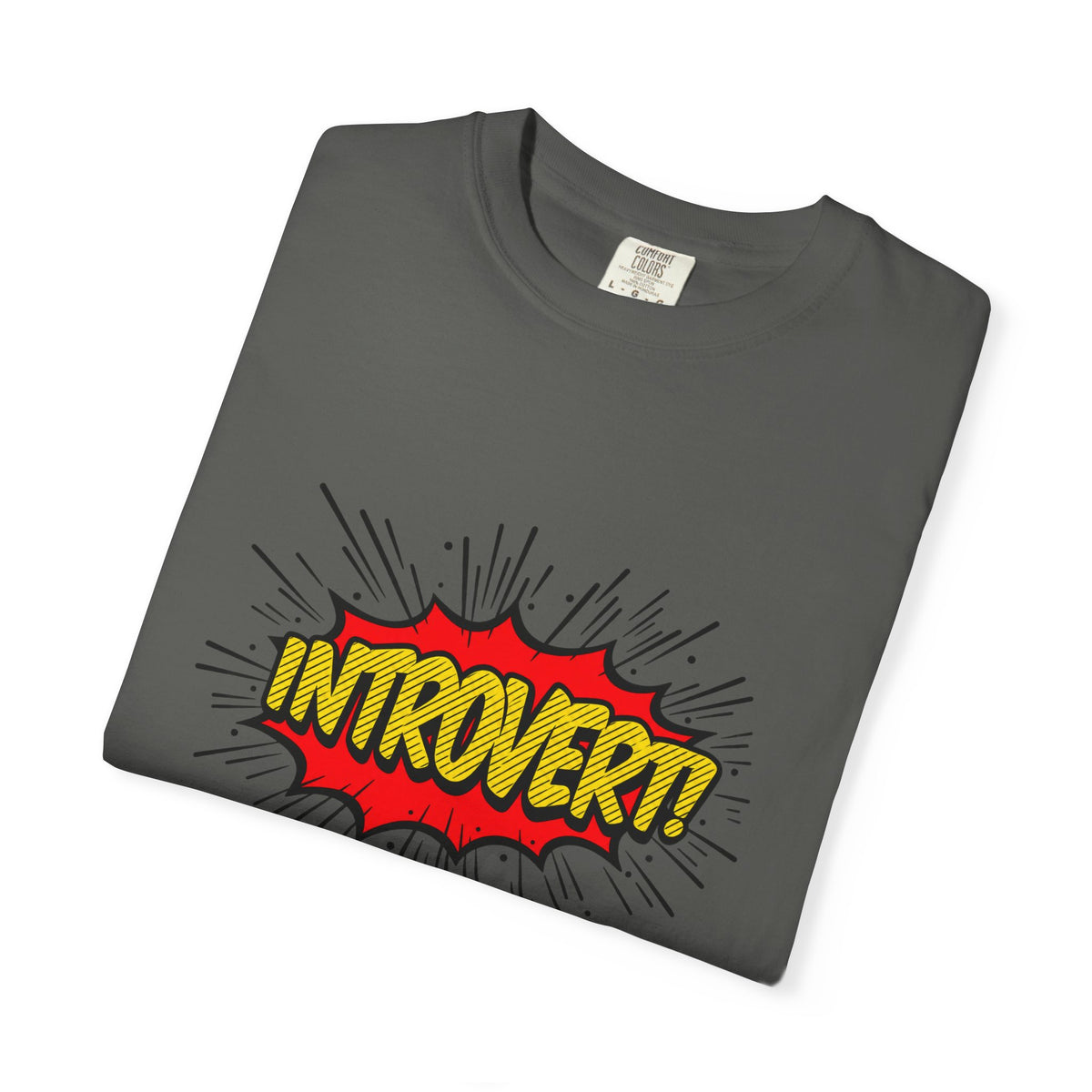 Introvert Comic Pop T-Shirt — Graphic "INTROVERT!" Tee