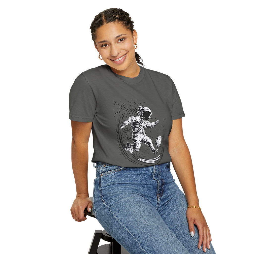 Astronaut Soccer T-Shirt — Space Football Graphic Tee