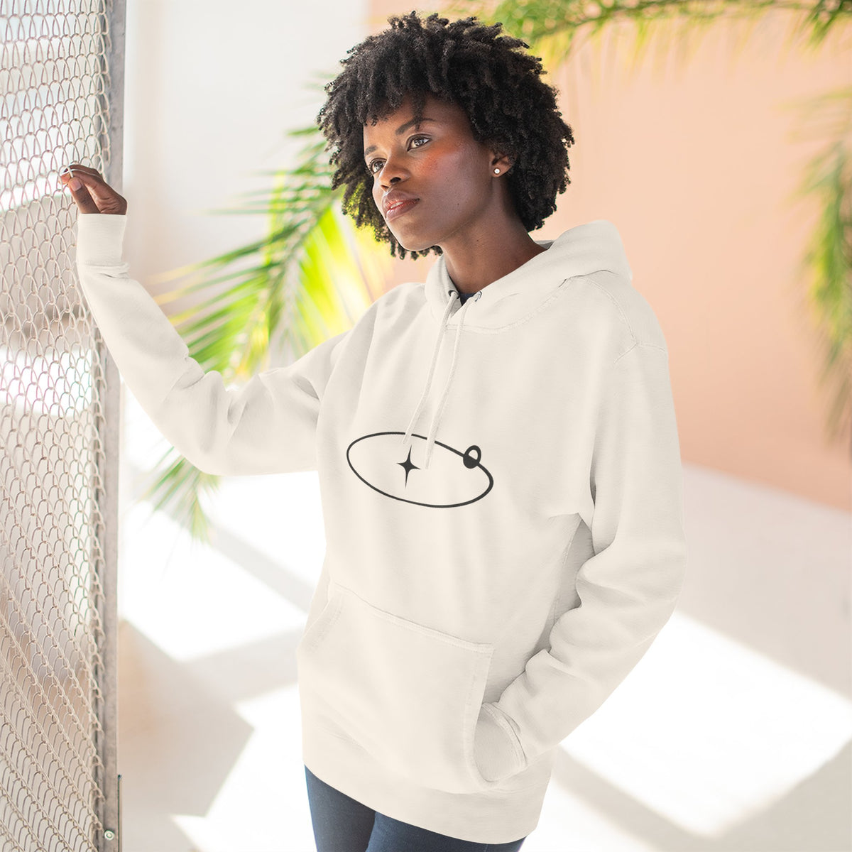 Minimal Orbit Hoodie — Simple Space Graphic Pullover